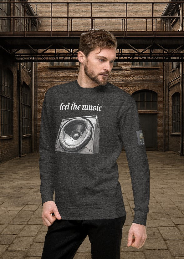 ausgefallener Pullover feel the music prestigewavewear