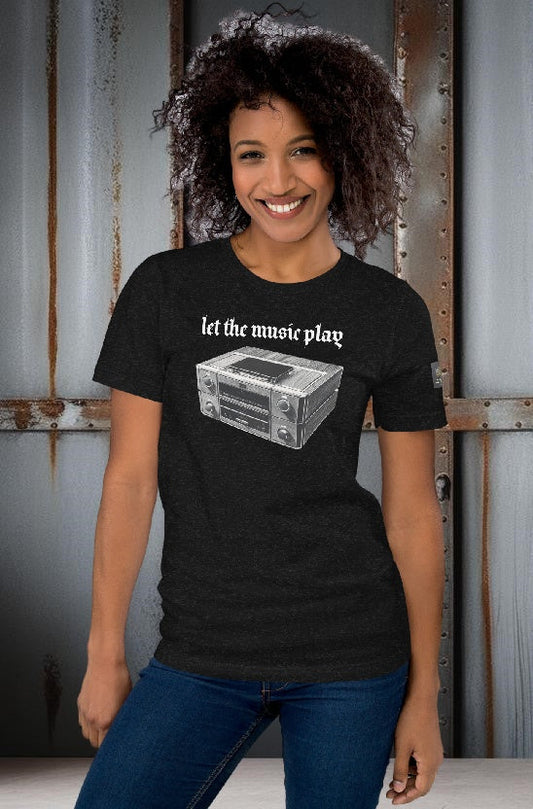 T-shirt let the music play - prestigewavewear
